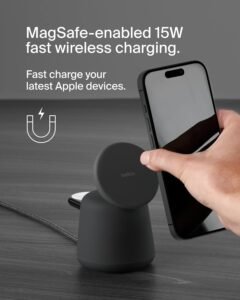 Belkin MagSafe 2-in-1 wireless charger – charges iPhone and Apple Watch simultaneously, Apple-certified